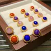 Púrpura amatista litio ágata rojo del sur lapislázuli método antiguo S925 plata accesorios DIY pulsera de joyería hecha a mano accesorios