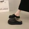 Nuevas Pantuflas Punta Cerrada Medias Pantuflas Mujer Otoño Populares Para Exteriores Más Terciopelo Birkenstock Persona Baja Moda Suela Gruesa 2026 Versátil