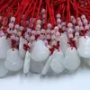 Colar com pingente de corda vermelha com oito contas e fecho de segurança pingente de Lótus de Jade Imitação Guanyin Buda barraca exposição venda quente