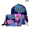 Set de Tres Piezas de Nuevo Producto Transfronterizo 3D: Mochila Escolar, Bolso de Hombro, Estuche con Estampado