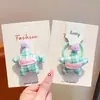 Goma para el pelo tipo moño de bebé con cuadros de estrella de cinco puntas estilo coreano, Cuerda para el pelo a cuadros linda para niñas, Accesorio para el pelo que no daña el cabello