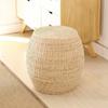 Banco para Trocar Sapatos Tecido de Palha, Móvel Simples para Sala de Estar e Sala de Jantar Estilo Country, Banco Artesanal, Rattan Trançado Estilo Chinês Novo