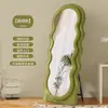 Espejo de Vestir Estilo Ins Crema Alienígena Espejo de Cuerpo Entero Popular de Onda Cibernética Espejo de Pie Espejo de Vestir para Dormitorio de Niña