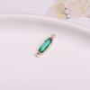 Fronteiriço Cobre Banhado a Ouro Luneta Cristal Oval Pingente Duplo Brincos Pendentes Anel Pulseira Colar Acessórios de Joalheria DIY Conectores