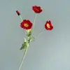 Flores Artificiales Frescas y Sencillas: Flores de Amapola Pequeñas con 4 Cabezas, Amapola Terciopelo, Boda Hogar Decoración Interior Venta al por Mayor