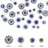 Flor de doble capa de tamaño transfronterizo mezclada con placa de girasol de 100 colores, hebilla de diamante de cristal cosida a mano, accesorios de joyería DIY