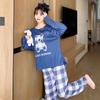 Pijama nuevo de manga larga para mujer primavera, otoño e invierno caricatura lindo rojo en línea se puede usar fuera del traje lote de fábrica de una generación de cabello