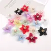 Ropa de Moda Pendientes Accesorios para el Cabello Accesorios de Joyería DIY Broche Pinza para el Cabello Decoraciones Perlas Tela de Malla Flores Venta al por Mayor