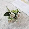 Flor Artificial Crisântemo Selvagem Flor de Seda Buquê Simples Fresco Flor de Lótus da Neve Flor de Cabo Pequeno Comércio Exterior Atacado Flor Azul Escura Flor Artificial