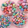 6mm Brilhante Colorido Argila Polimérica Colorida Contas Redondas Contas Soltas Material para Corrente de Celular Pulseira Feita à Mão DIY Brinco Acessórios de Joias