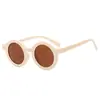 Óculos de sol infantis estilo coreano retrô com armação redonda pequena para meninos e meninas, PC leve, óculos de sol fofos, óculos de sol personalizados para bebês