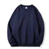 Sudadera Pesada de Color Sólido Estilo Americano para Hombre, Forrada de Polar para Otoño e Invierno, Marca de Moda, Blanca, Holgada, Casual, Sin Capucha