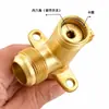 Válvula de corte de ar condicionado do fabricante, válvula de alta e baixa pressão de três vias, conector de porta de enchimento de refrigerante R410 R22 da unidade externa