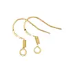 Brincos Gancho de Orelha Cor-Preservante Banhados a Ouro 1418K Prata S925 Produto Acabado com Ganchos de Orelha Banhados a Ouro Real Acessórios DIY A15A16