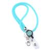 Amazon red de pesca lanyard de pedrería trabajo de rejilla tarjeta collar con hebilla retráctil de fácil extracción clip para insignia de cuello lanyard