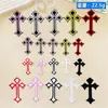 Pegatinas de Bordado Autoadhesivas de Cruz Coloridas DIY Journal Parches Decorativos para Bordado de Computadora Pegatinas de Tela Venta al por Mayor Transfronteriza