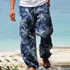 Pantalones Casuales Rectos Holgados para Hombre Estampado 3D Europeos y Americanos de Amazon Transfronterizos, Pantalones de Playa para Vacaciones