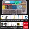 Set de anzuelos de pesca Set completo Combinación Hilo de pescar Flotadores Set Accesorios de pesca Herramientas Equipo Aparejos de pesca Equipo de pesca Suministros Colección
