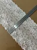 50 Estilos Populares de Adorno de Encaje Elástico en Stock, Negro, Blanco Natural, Blanqueado, Ancho 15-25cm