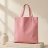 Bolsa tote de fita com logo de evento corporativo personalizado, bolsa de lona grande capacidade com estampa corporativa para compras, bolsa tote de mão