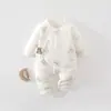 Ropa sin costuras estilo monje para recién nacidos, mameluco de primavera y otoño para bebé, mameluco de mariposa para recién nacidos, mameluco de mariposa de algodón puro para bebé de otoño e invierno