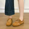 Zapatos de Entrenamiento Alemanes Huecos de Suela Blanda para Mujer, Novedad Verano 2026 Transpirables con Cordones de Suela Gruesa que Aumentan la Altura Versátiles Zapatos Deportivos Casuales