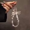 Cordón para Teléfono de Cristal Translúcido Estilo Coreano Estilo Ins con Cuentas Azul Océano Diseño de Nicho Llavero Portátil Accesorio para Bolso