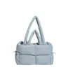 Bolsa de Mujer Rellena de Algodón Estilo Plumífero de Moda Nueva Primavera 2026 Bolso Tote Sencillo y Elegante de Alto Valor Bolso de Mano a Cuadros