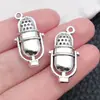 Símbolos de Instrumentos Musicales de Plata Antigua Colgante Retro Joyería de Aleación Colgante Accesorios para Pulsera Collar Llavero DIY