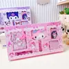 Set de papelería con espejo y peine Sanrio Caja de regalo portátil Cuaderno de dibujos animados Insignia Combinación de regalo Premio para niños Regalo