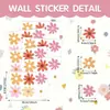 Pegatinas de pared bohemias, decoración de pared, pegatinas de pared de PVC para habitación infantil, pegatinas para ventanas, pegatinas de margaritas, papel tapiz para dormitorio