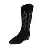 Comercio Exterior Transfronterizo Talla Grande Otoño 2026 Nuevo Estilo Europeo y Americano Casual Gamuza Media Pantorrilla Cierre Trasero Moda para Mujer Botas de Nieve
