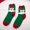 Calcetines de Navidad para adultos de terciopelo medio para ancianos de alce, calcetines de otoño e invierno para mujer, calcetines gruesos de toalla de terciopelo coral, calcetines transfronterizos