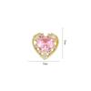 Cyber Celebridade Nail Art Amor Rosa Zircon Jóias Gravata Borboleta Pingente Cor Ouro Real Pingente Prego DIY Decoração