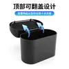 Cubo de Basura Colgante para Respaldo de Asiento de Coche con Tapa, Cubo de Basura para Puerta de Coche, Caja de Almacenamiento, Accesorios Prácticos para Coche