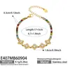 Pulsera Mily trébol de cuatro hojas europeo y americano, totalmente incrustada con piedras de circón, acero inoxidable con baño de oro, minimalista, de nicho, ligera, lujosa y que no pierde el color para mujer