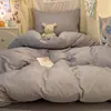 Conjunto de Roupa de Cama para Novos Estudantes 2026 100% Algodão Cama de Solteiro Cama Bunk de Estudante Conjunto de Quatro Peças para Dormitório (Luz Quente)