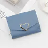 Billetera corta de moda con personalidad para mujer, bolso corto versátil en forma de corazón para mujer, monedero, tarjetero, porta tarjetas