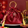 Suprimentos para casamento bolsa de doces portátil estilo chinês presente bolsa de doces para presente embalagem de doces bolsa de veludo caixa de doces