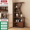Estante de Almacenamiento para Juego de Té Estilo Chino Retro de Madera Maciza Estante para Té Vitrina Estante de Exhibición con Compartimentos de Almacenamiento de Pie