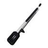 Atacado Aço Inoxidável 430 9 polegadas 12 polegadas Espátula de Silicone com Suporte Utensílios de Cozinha Pinças de Pão Pinças para Churrasco