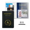 Conjunto Livro Protetor de Passaporte em Couro PVC Termoprensado Transfronteiriço com Vários Porta-Cartões, Porta-Passaporte, Bolsa de Passaporte em Couro com Logotipo Personalizável