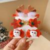 Pinza para el pelo de estrella roja de Año Nuevo y Navidad, pinza lateral de bola de pelo para flequillo, accesorios para el pelo para vestirse