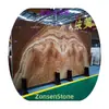 Materiais de Pedra com Veios de Madeira Real e Mármore Amarelo Estão Disponíveis para Fins de Amostra e Podem Ser Processados para Criar Superfícies de Tijolo Dourado, Superfícies de Seda e Outros Acabamentos de Superfície