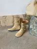 Primer Encuentro Temporada Estilo Coreano Punta Redonda Hebilla Botas de Media Caña Invierno Moda Mujer Botas Adelgazantes Elegantes 2026 Botines
