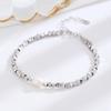 Pulseira de prata esterlina 925 com pérolas de água doce e estilo elegante, leve e luxuosa, para mulheres