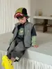 Chaqueta Chaleco de Cuadros para Niños Otoño 2026 Nuevo Estilo Coreano Ropa para Niños Conjunto de Jeans para Niños Ropa de Otoño para Bebés Niños