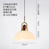 Luminária pendente pequena para restaurante nórdico, luz minimalista moderna de luxo criativo para cafeteria, loja de cabeceira, balcão de bar, lâmpada de vidro de cabeça única