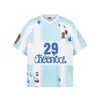7145 Estilo Retro Americano Unisex Camisa Globito Estampada Patchwork Transpirable con Diseño de Media Manga Camiseta Suelta de Media Manga High Street para Hombre