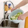 Cesto Escorredor de Plástico Extra Grande de Camada Dupla para Lavar Legumes e Frutas, Lavador de Arroz Multiuso, Cesto para Lavar Legumes, Cesto Escorredor, Peneira Filtro de Água